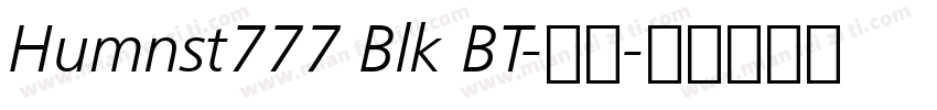 Humnst777 Blk BT-常规字体转换